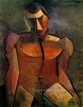 Seated Nude Man 1908 Pablo Picasso Oil Paintings